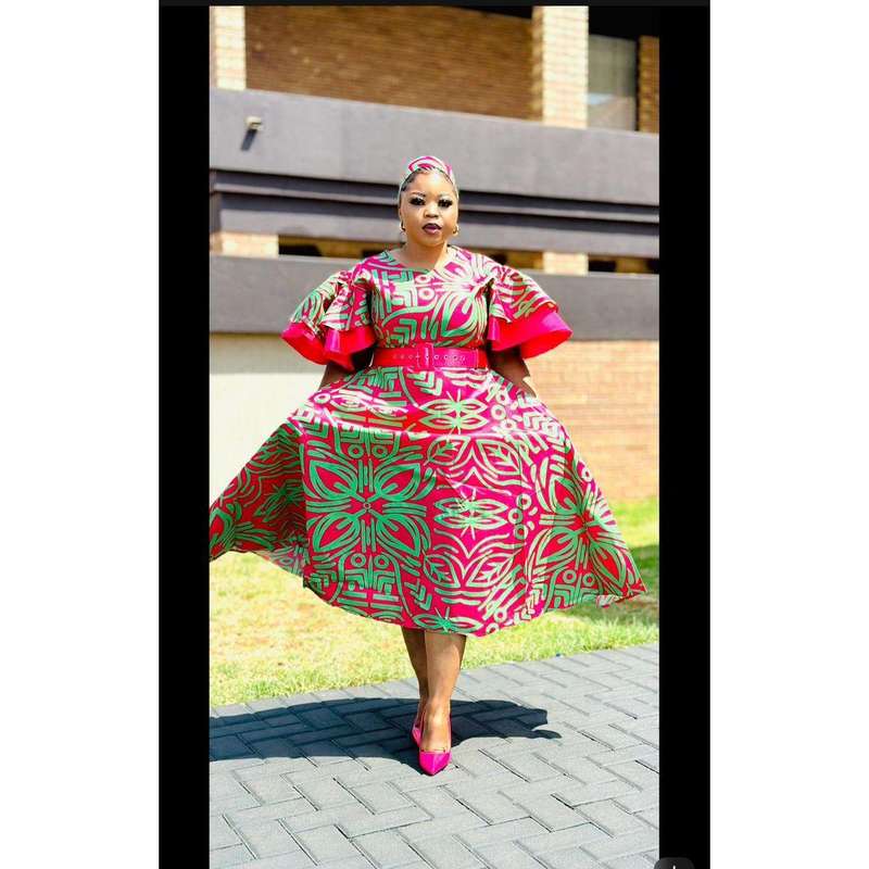 African Print Ankara maxi dress.