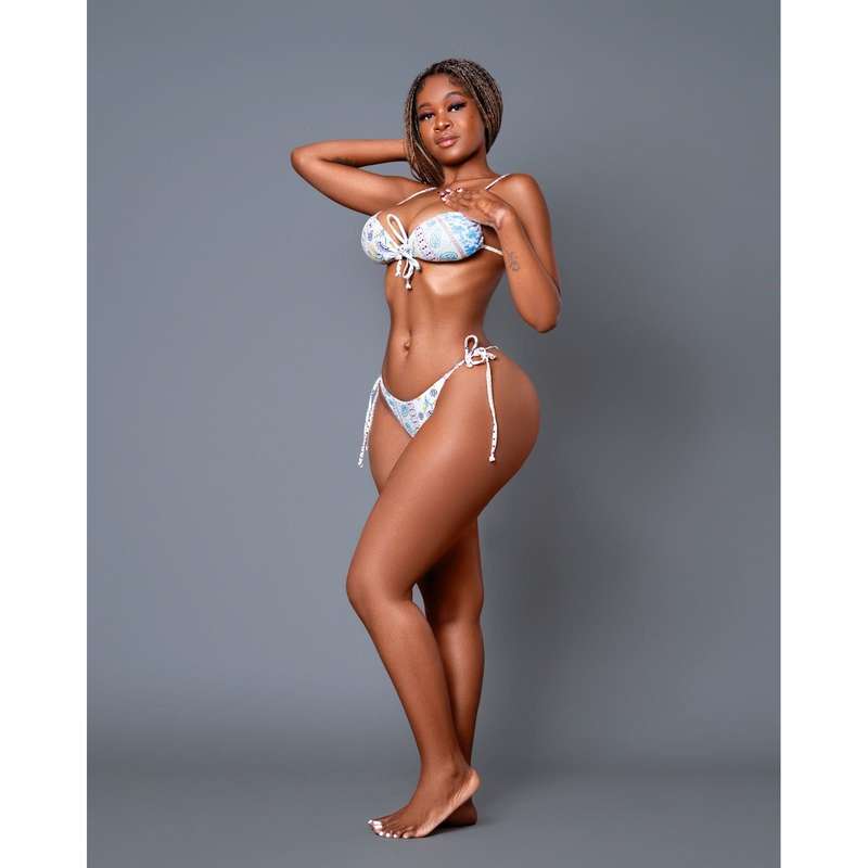 Floral Printed Drawstring Sexy Bikini set.