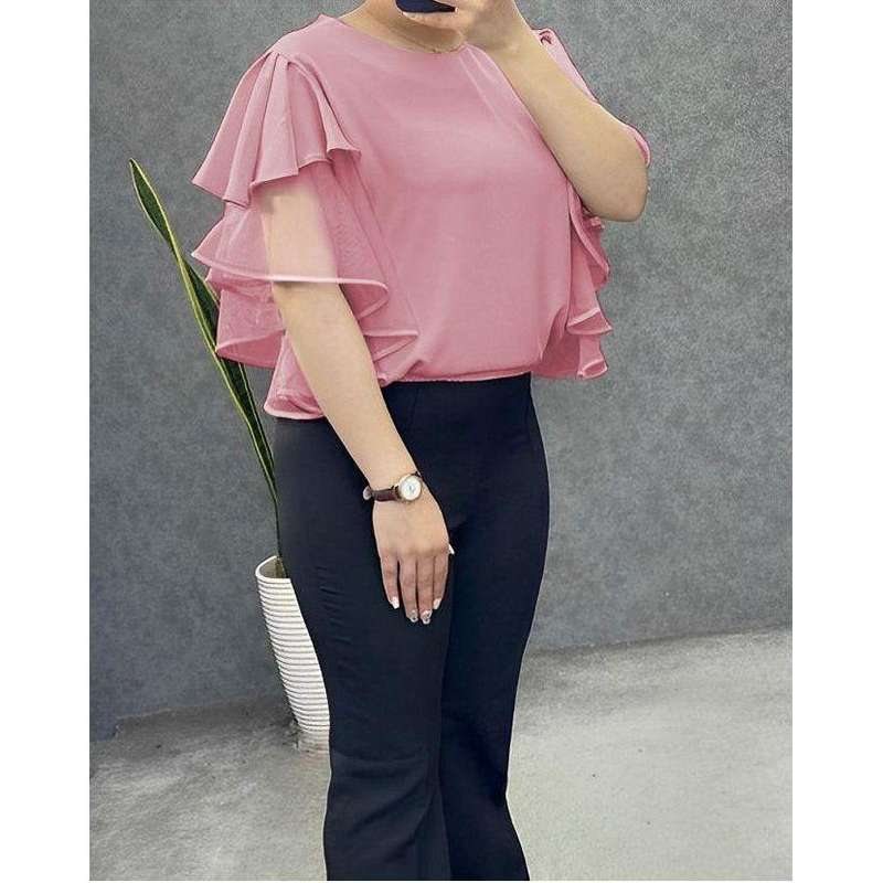 Half-sleeved Waltz Blouse Top.