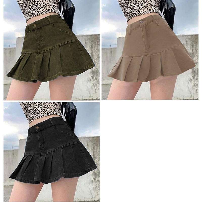 Sexy Girl Pleated Mini Skirt
