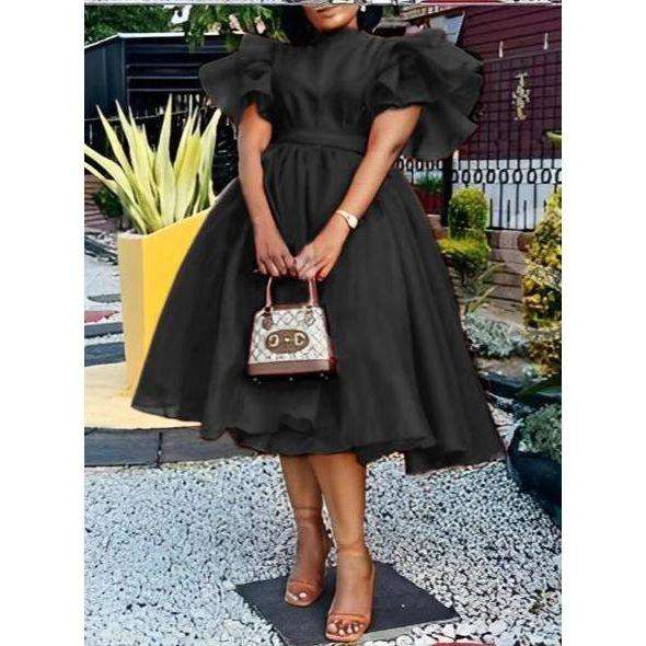 Sleeveless Bubble Midi Dress
