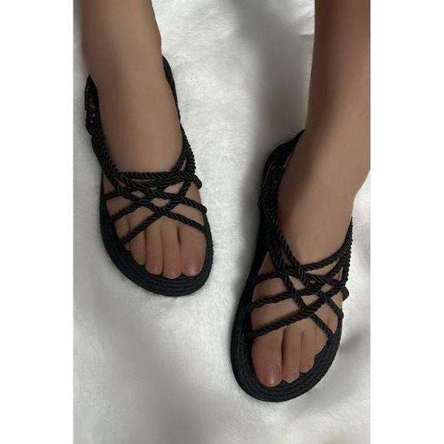 Spresa Mink Thick Soled Rope Sandals