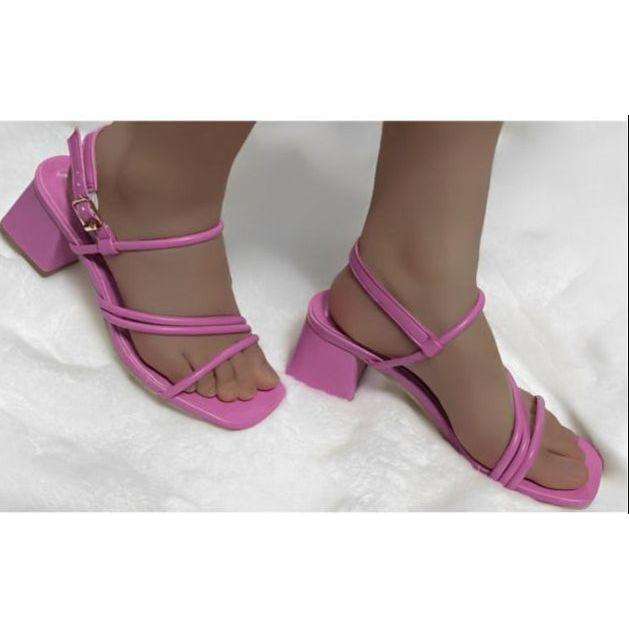 Women Minimalist Chunky Heeled Mule Sandals