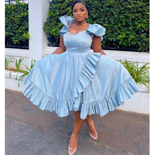 Asymmetric Bottom Pleated Maxi Dress
