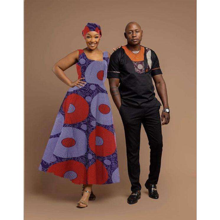 African Print Traditional Fashion Maxi Dress
