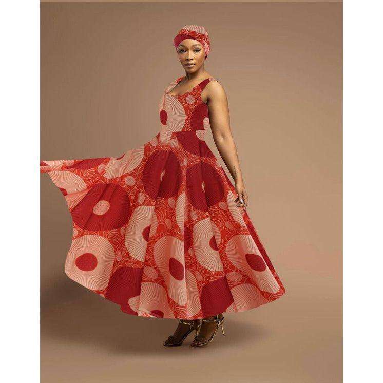 African Print Traditional Fashion Maxi Dress