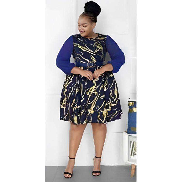 Lace Long Sleeve Knee Length Dress