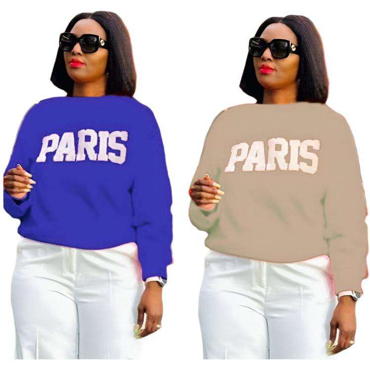 Round Neck Paris France Gift Sweatshirt Top.