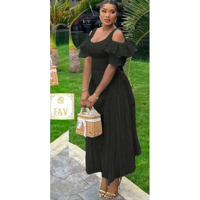 Streetwear Fashion Long Solid Dress