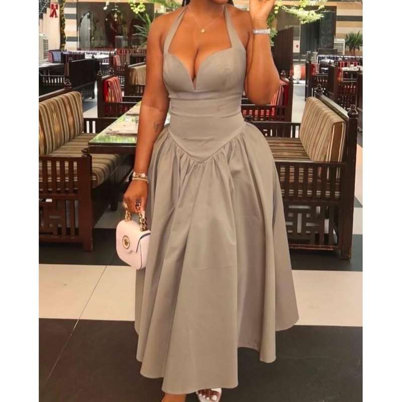 Boobtube Open Back Corset Maxi Dress