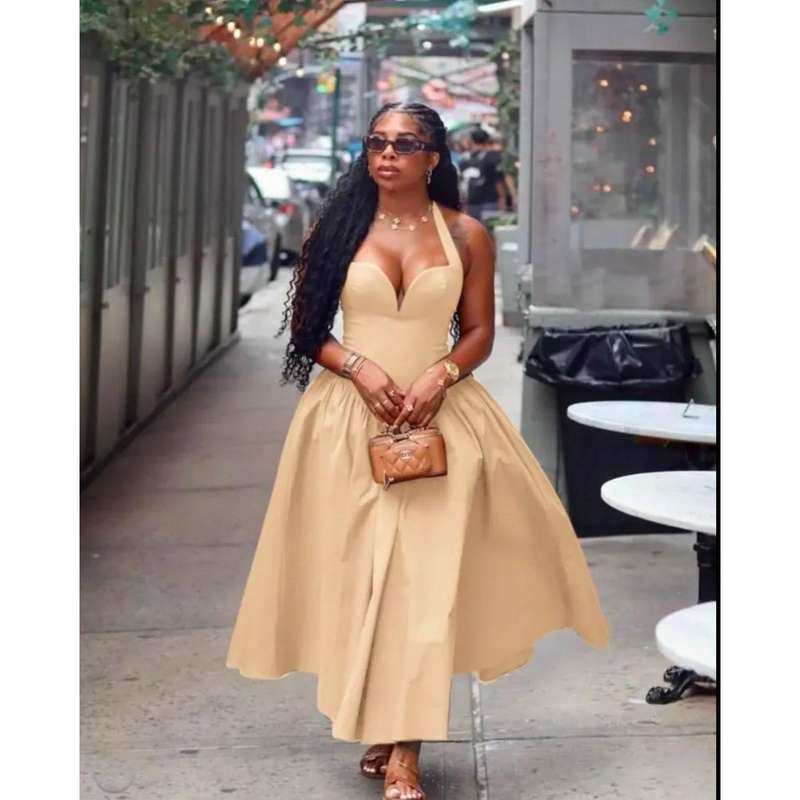Boobtube Open Back Corset Maxi Dress
