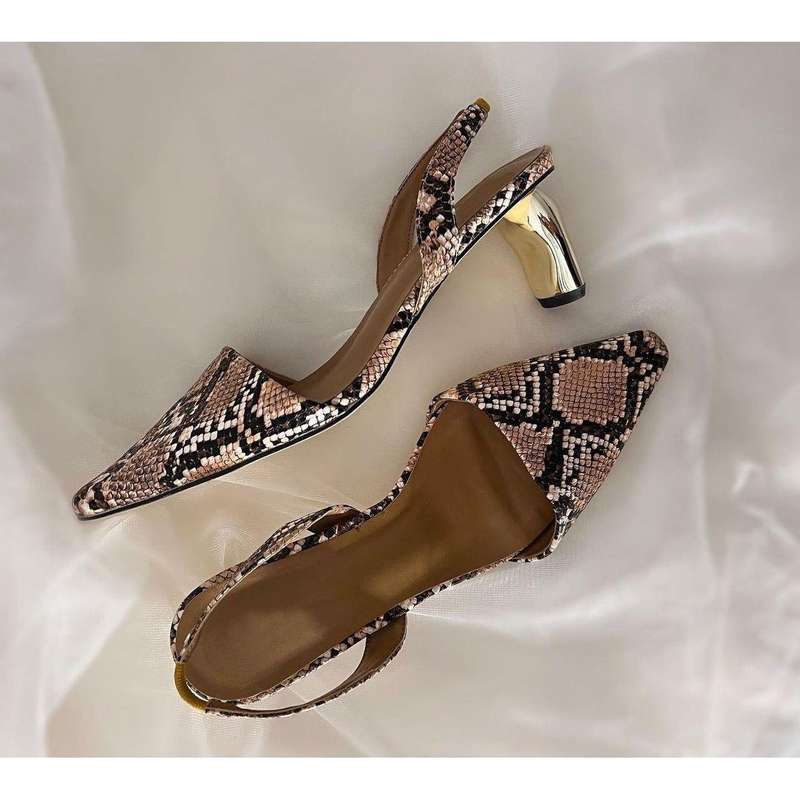 Glamorous Pointed heeled Leopard Snake Shoe