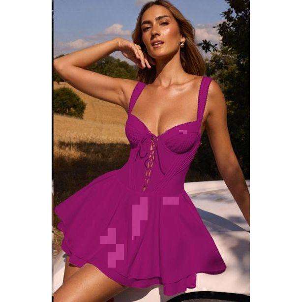 Sleeveless Sweetheart A-line Mini Dress.