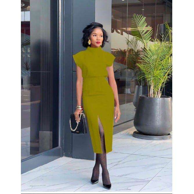 Short Sleeve Top & Bodycon Peplum Pencil Skirt Set