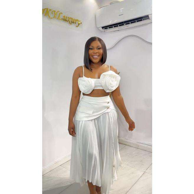 Soft Touch Ruched Asymmetric Midi Skirt