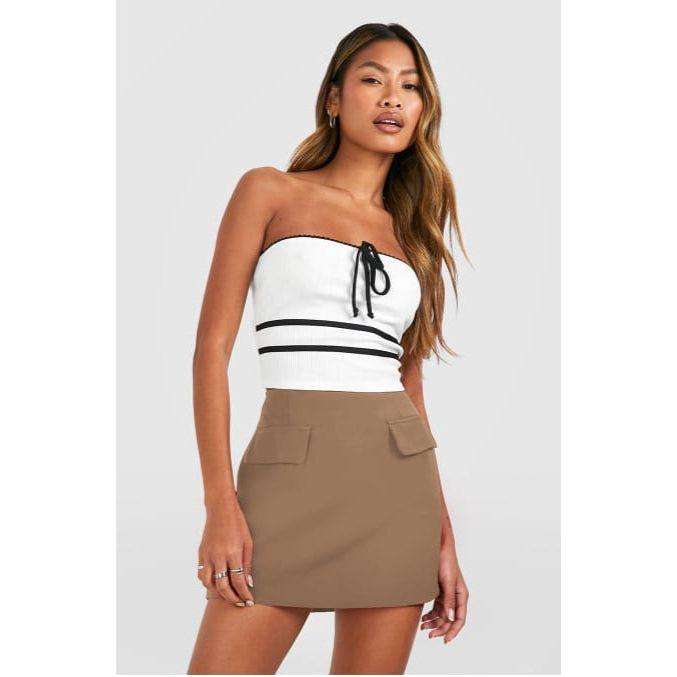 Women'S Split Hem Mini Skirt