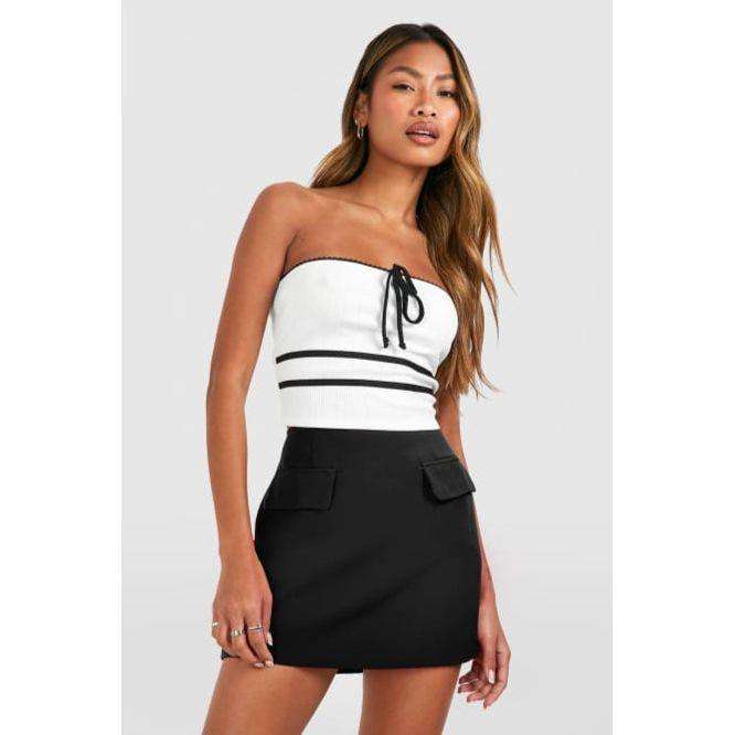 Women'S Split Hem Mini Skirt