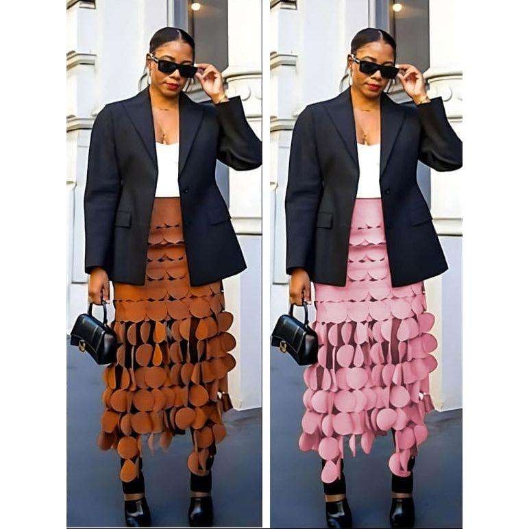 Fringed Maxi Skirt