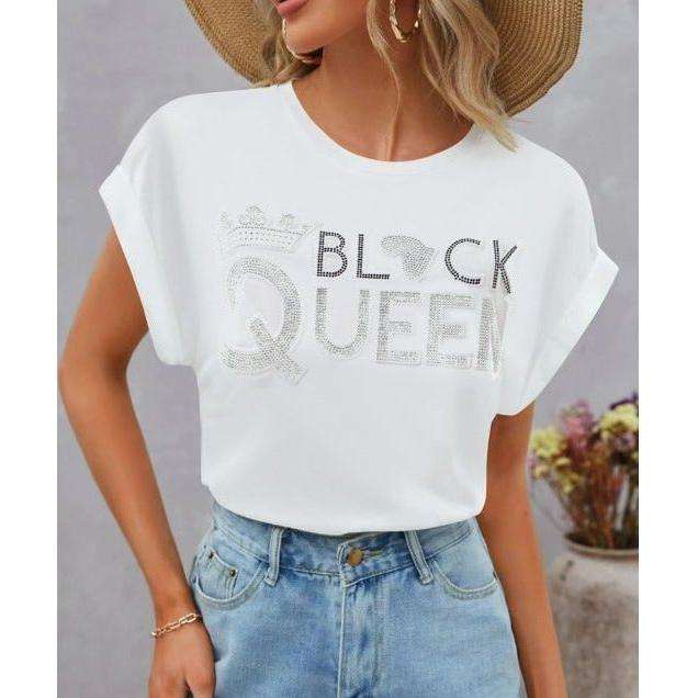 Black Queen Short Sleeve Cotton T-shirt