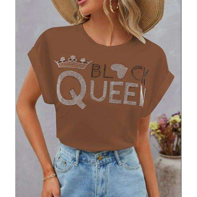Black Queen Short Sleeve Cotton T-shirt