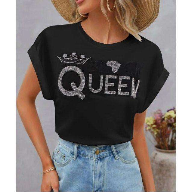 Black Queen Short Sleeve Cotton T-shirt