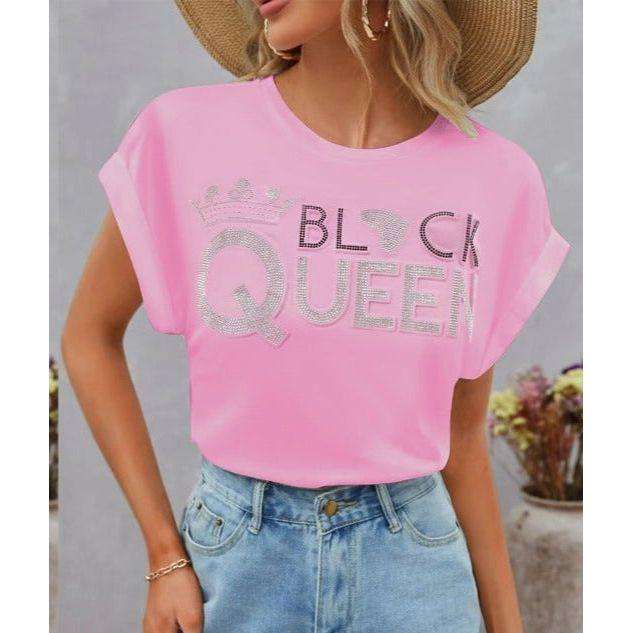 Black Queen Short Sleeve Cotton T-shirt