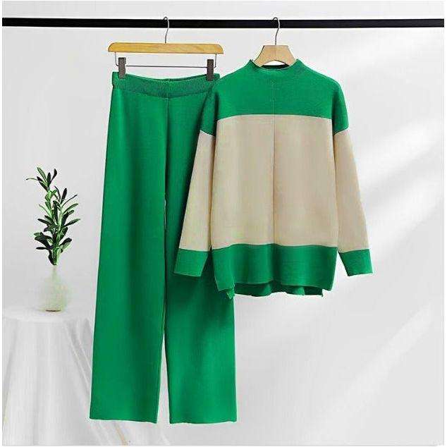 Winter Loungewear Knitted Two Piece Women Sets