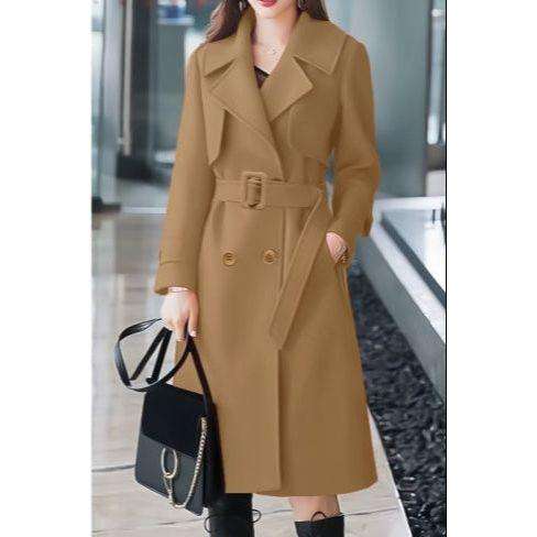 Long Double-Breasted Formal Loose Coat