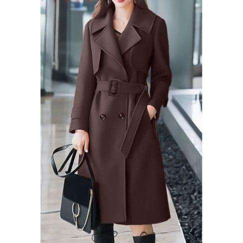 Long Double-Breasted Formal Loose Coat