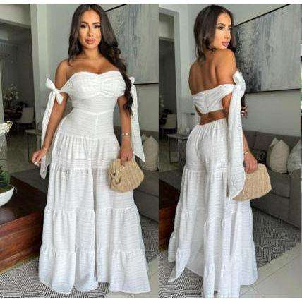 Tie-Up Off Shoulder Summer New Ladies Jumpsuit