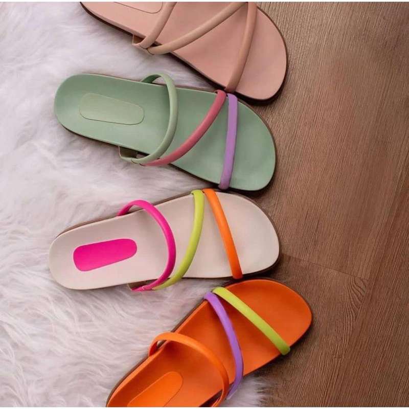 Open Toe Flip Flops Flat Beach Sandals