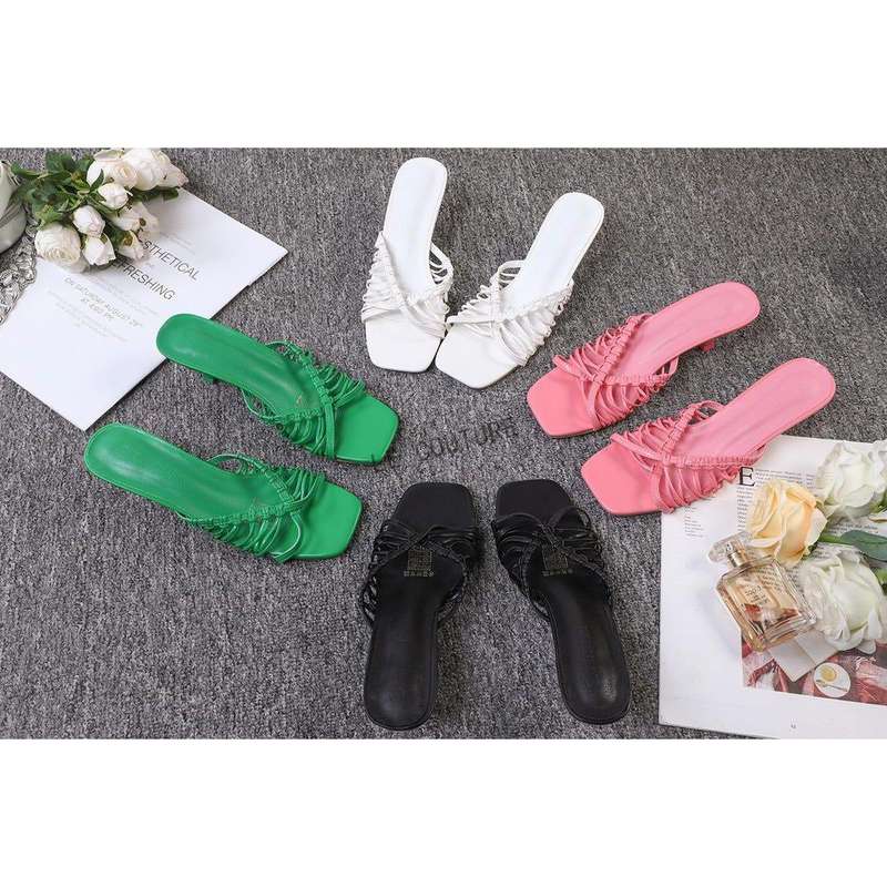Rhinestone Short Heel Shoes