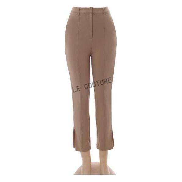 Elegant High Waist Cropped Work Pants