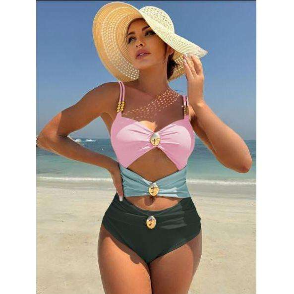 Three-Color Sexy One-Piece Swimsuit Bathing Suit