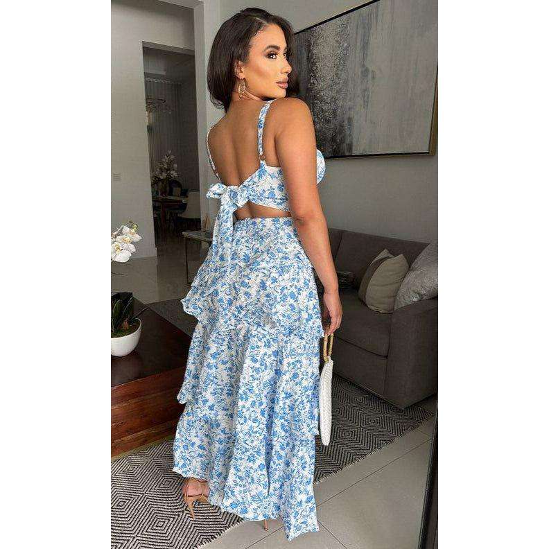 Floral Spaghetti Strap Casual Sleeveless Dress