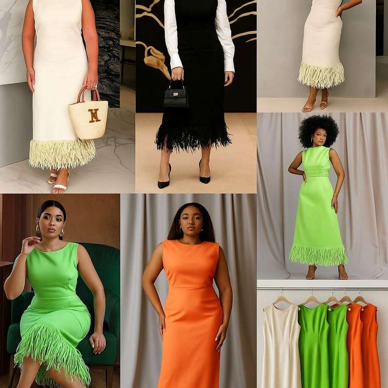 Fringed Bodycon Bandage Dress.