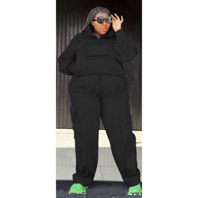 Long Sleeve Knit Top & Elastic Waist Pant Two Piece Tracksuit Set