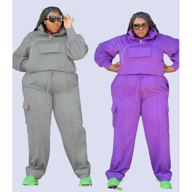 Long Sleeve Knit Top & Elastic Waist Pant Two Piece Tracksuit Set