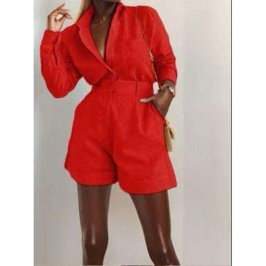 Long Sleeve Shirts And Mini Shorts Pants Sets