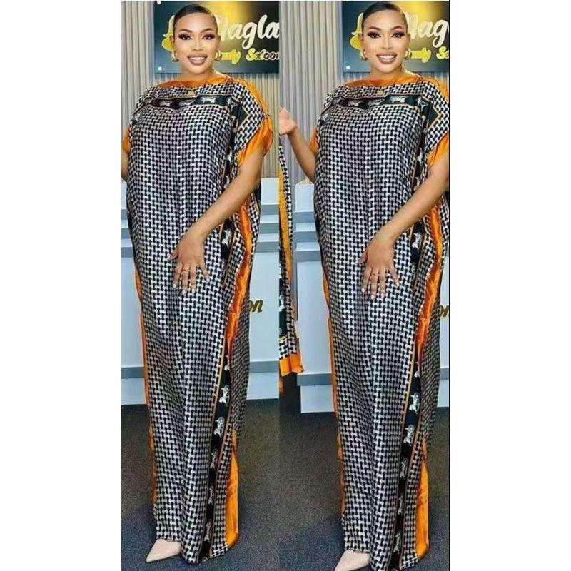 Dubai Dashiki Abaya Print Design Loose Long Dress