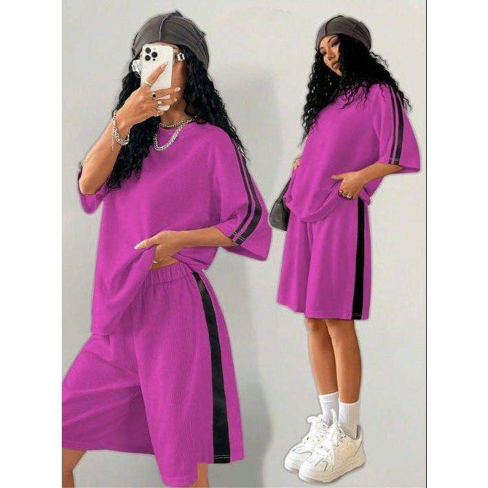 Rapper Loose-Fit 2pcs T-Shirt And Shorts Set