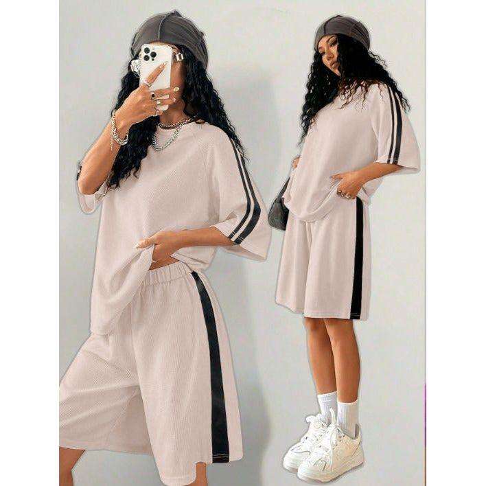 Rapper Loose-Fit 2pcs T-Shirt And Shorts Set