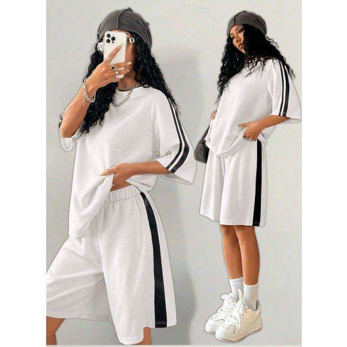 Rapper Loose-Fit 2pcs T-Shirt And Shorts Set