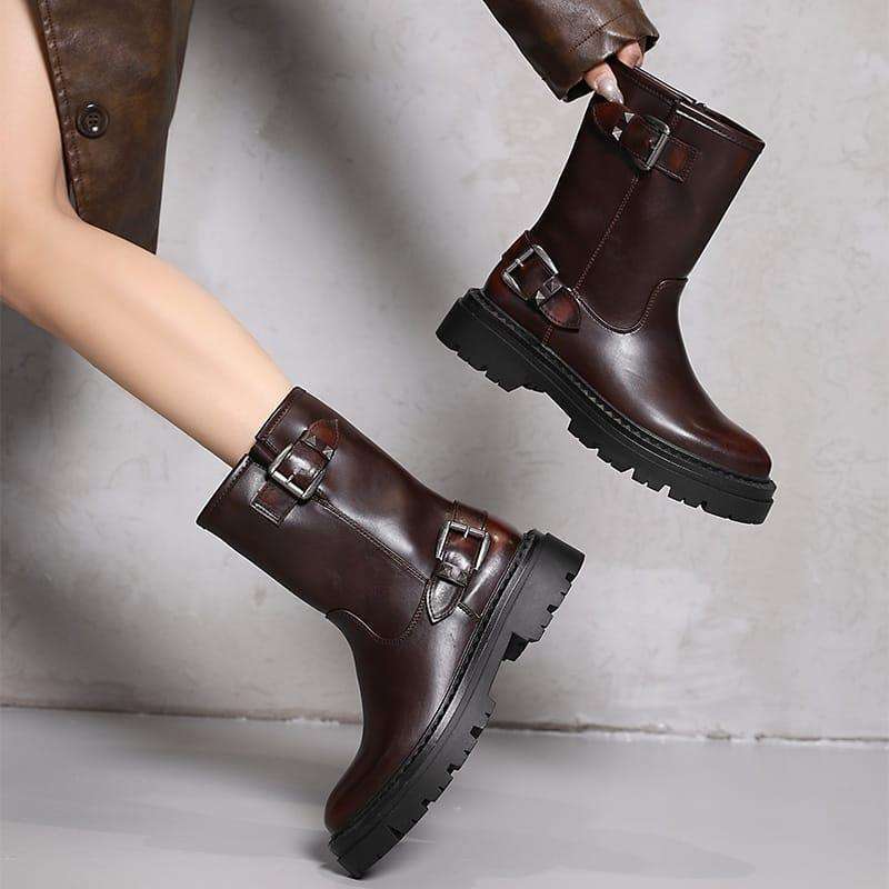 Ankle Boots Fashion Elegant Side Zippers Shoes