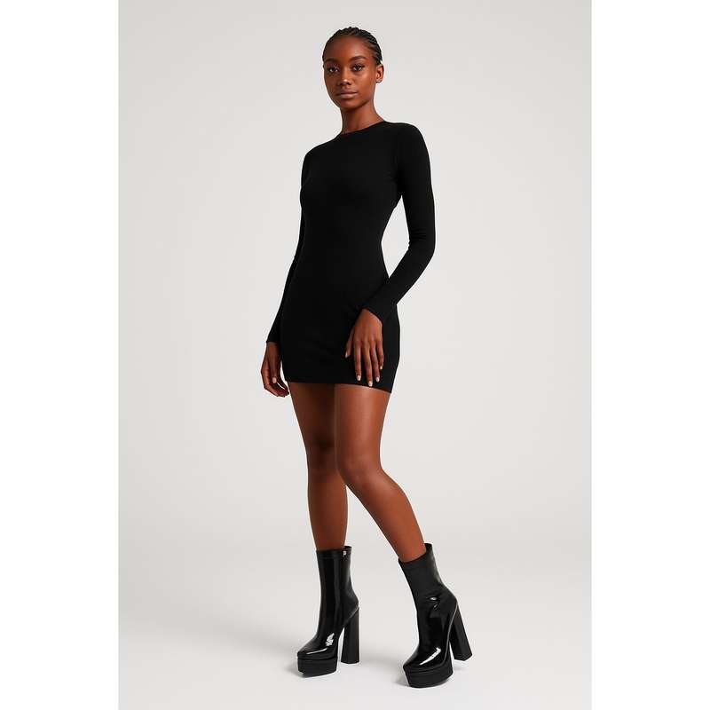 Chunky Platform Thick Leather Heel Boots