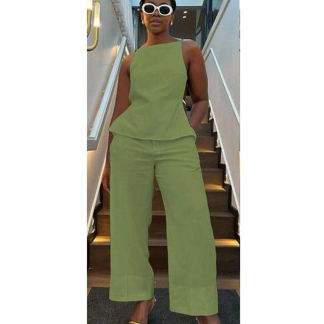 Casual/Commute Solid Color Vest And Trousers Suit