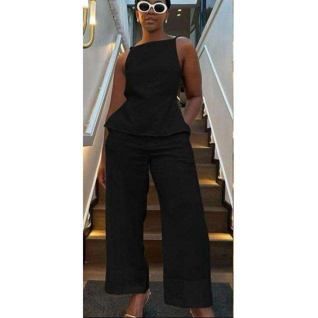 Casual/Commute Solid Color Vest And Trousers Suit