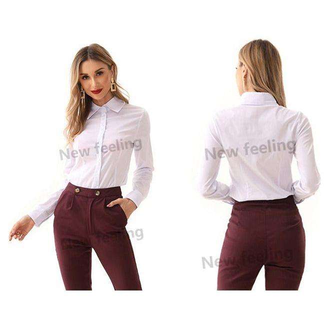 Long Sleeve Cotton White Shirt
