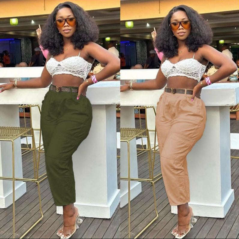 Elegant Female Formal High Waist Work Pants
