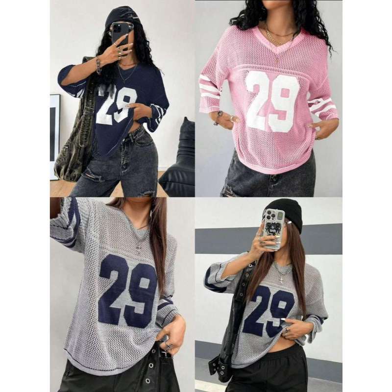 Graphic Shirts V Neck Pullover Sweater